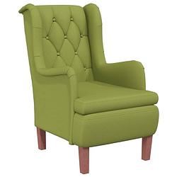 Foto van Vidaxl fauteuil met massief rubberwood poten fluweel lichtgroen