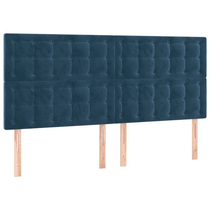 Foto van The living store hoofdbord - 160x118/128 cm - donkerblauw