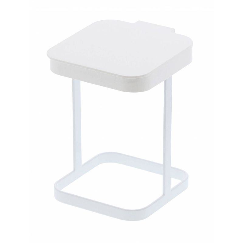 Foto van Yamazaki compost bin with lid - tower - white