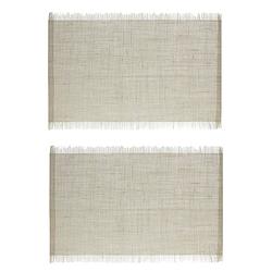 Foto van Set van 4x stuks placemats uni beige jute 45 x 30 cm - placemats