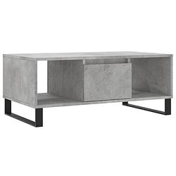 Foto van Vidaxl salontafel 90x50x36,5 cm bewerkt hout betongrijs