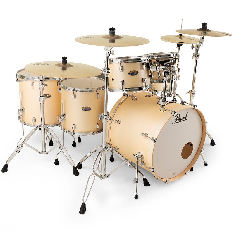 Foto van Pearl dmp926s/c215 decade maple satin gold meringue 6-delig drumstel