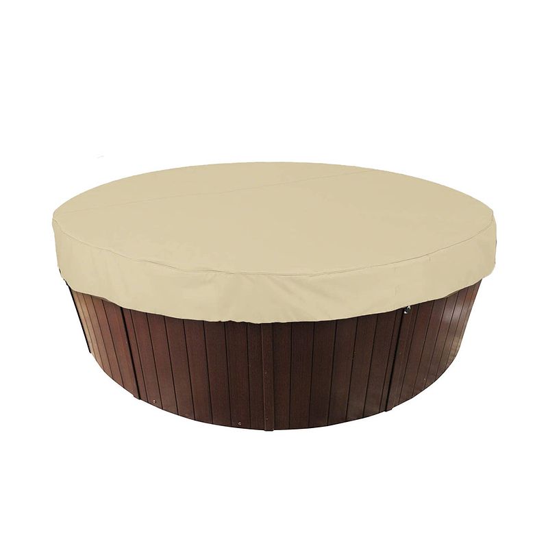 Foto van Hot tub hoes rond beige diameter 213 cm