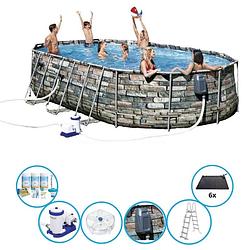 Foto van Bestway zwembad power steel swim vista - zwembad deal - 610x366x122 cm