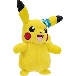 Foto van Boti pokémon holiday pluche - pikachu met blauwe bloem 20 cm - pikachu blauwe bloem