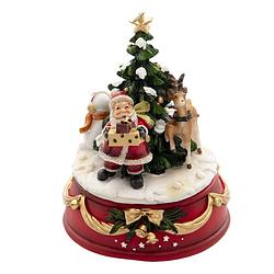 Foto van Clayre & eef multi muziekdoos kerstboom ø 10*14 cm 6pr4737