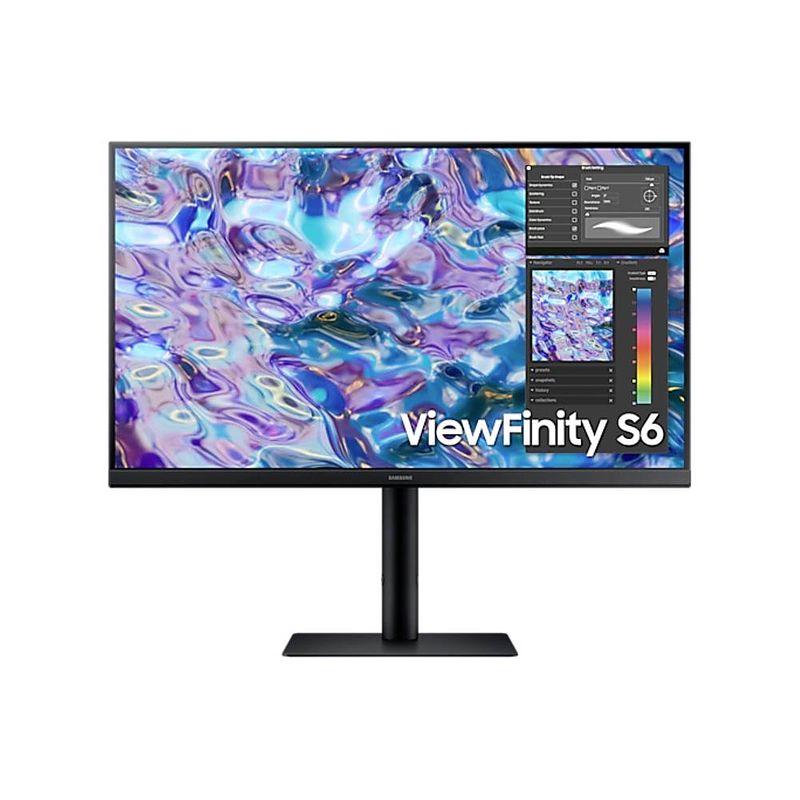 Foto van Samsung ls27b610equ led-monitor 68.6 cm (27 inch) energielabel f (a - g) 2560 x 1440 pixel wqhd 5 ms hdmi, displayport, hoofdtelefoon (3.5 mm jackplug) ips lcd