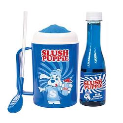 Foto van Fizz slush puppy mix & drinkbeker blauw + blue raspberry siroop 180 ml set