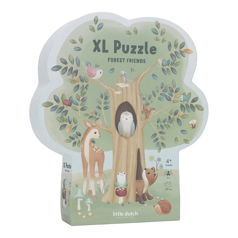 Foto van Little dutch forest friends houten xl vloerpuzzel - 37 stukjes