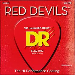 Foto van Dr strings rdb5-45 red devils medium 45-125 5-snarige basgitaarsnaren