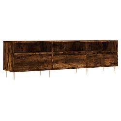 Foto van The living store tv-meubel - - tv-kast - afmetingen- 150 x 30 x 44.5 cm - kleur- gerookt eiken - ken- veel