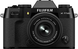 Foto van Fujifilm x-t50 zwart + xc 15-45mm f/3.5-5.6 ois pz