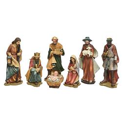 Foto van Decoris - kerstgroep poly 7 figuur h20 cm mlt