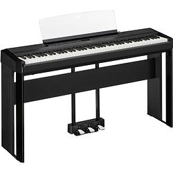 Foto van Yamaha p-525 b digitale piano zwart set met onderstel en pedalen