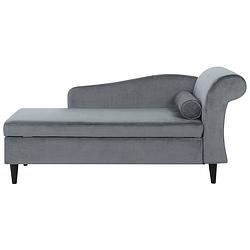 Foto van Beliani luiro - chaise longue-grijs-fluweel