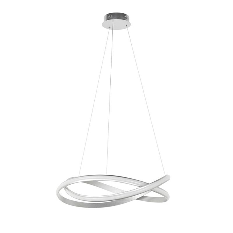 Foto van Infiori -ghlight - waves xl - hanglamp - led - 70 x 70 x 150cm - zilver