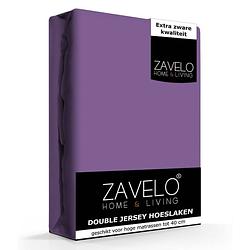 Foto van Zavelo double jersey hoeslaken paars-2-persoons (140x200 cm)