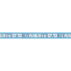 Foto van Amscan banner 'sit's a boy's 762 cm blauw