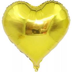 Foto van Folieballon hart goud 18 inch 45 cm dm-products