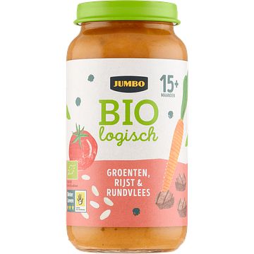 Foto van Jumbo biologisch babyvoeding groenten, rijst & rundvlees 15+ maanden 250g