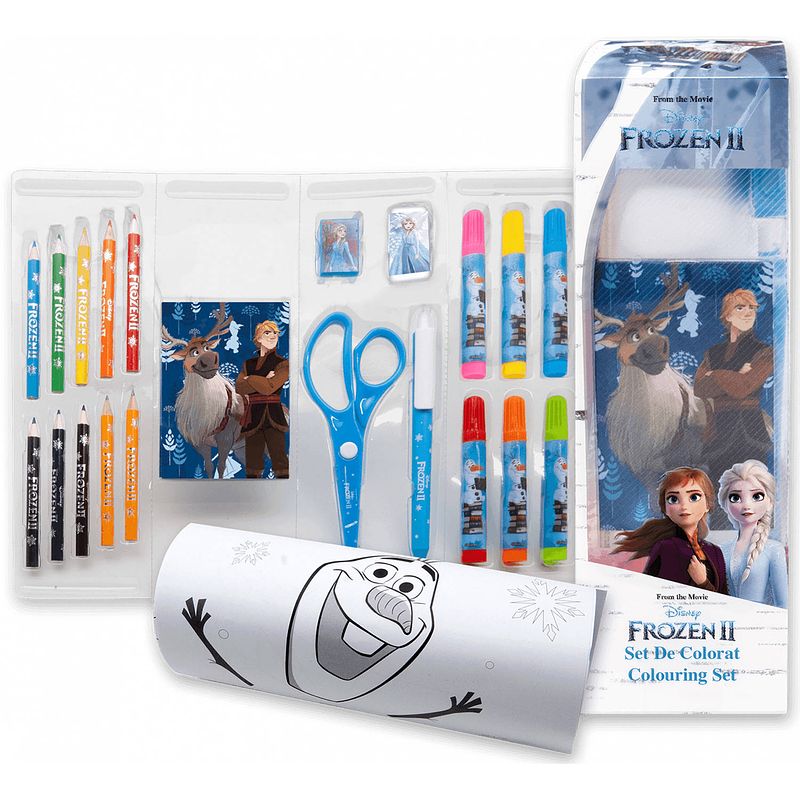 Foto van Disney schrijfwarenset frozen ii junior blauw/wit 23-delig