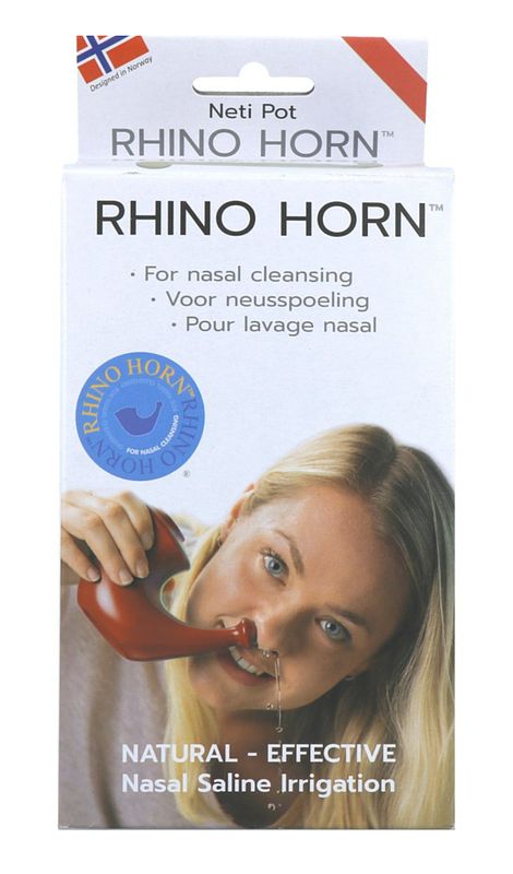 Foto van Rhino horn neusdouche rood