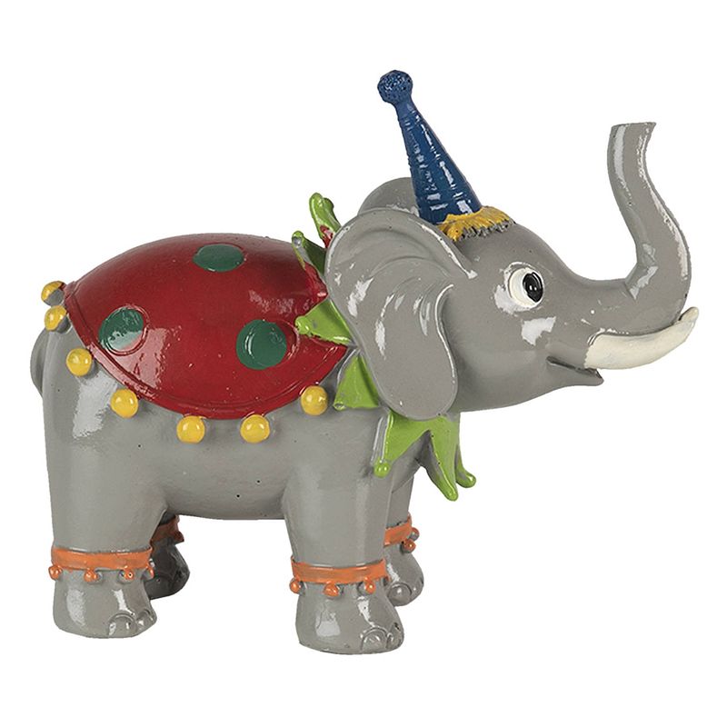 Foto van Clayre & eef decoratie olifant 13*6*11 cm grijs polyresin decoratief