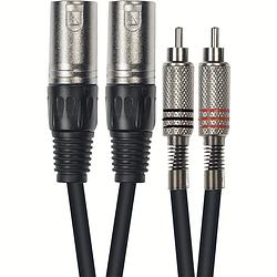 Foto van Yellow cable k09-3 2x xlr male - 2x rca male, 3m