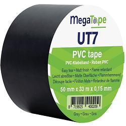 Foto van Showgear megatape ut7 pvc tape 50 mm x 33 m, zwart