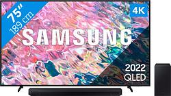 Foto van Samsung qled 75q64b (2022) + soundbar