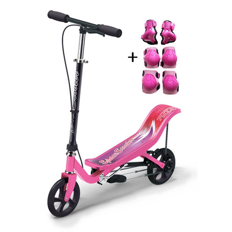 Foto van Space scooter x560s - roze / zwart - met gratis beschermset