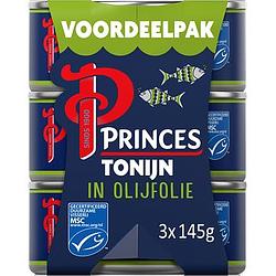 Foto van Princes tonijn in olijfolie voordeelpak 3x145g msc bij jumbo