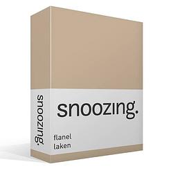 Foto van Snoozing - flanel - laken - lits-jumeaux - 280x300 - camel