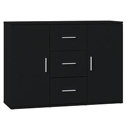 Foto van Vidaxl dressoir 91x29,5x65 cm bewerkt hout zwart