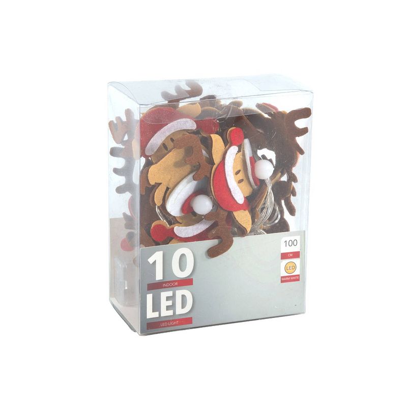 Foto van Hit - led verlichting vilten rendieren x10 lamps warm led excl. batterijen