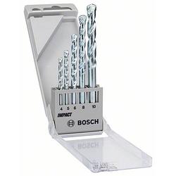 Foto van Bosch accessories 1609200228 carbide steen-spiraalboorset 5-delig 4 mm, 5 mm, 6 mm, 8 mm, 10 mm cilinderschacht 1 set(s)