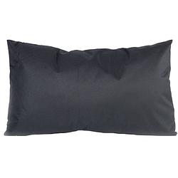 Foto van Bank/sier kussens voor binnen en buiten in de kleur zwart 30 x 50 cm - sierkussens