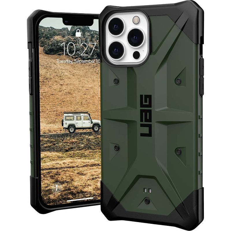 Foto van Urban armor gear pathfinder case backcover apple iphone 13 pro max olijf