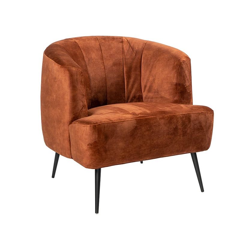 Foto van Bronx71 velvet fauteuil billy koper.