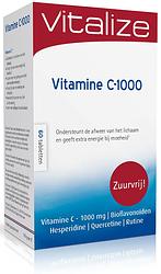 Foto van Vitalize vitamine c-1000 mg zuurvrij tabletten 60tb