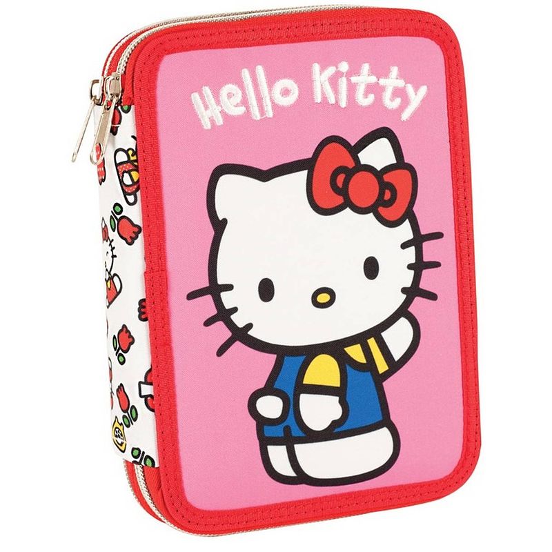 Foto van Hello kitty etui junior 15 x 4 x 18 cm polyester roze 27-delig