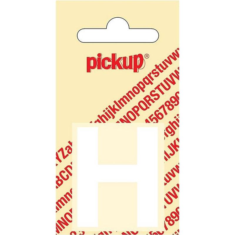 Foto van Plakletter helvetica 40 mm sticker witte letter h