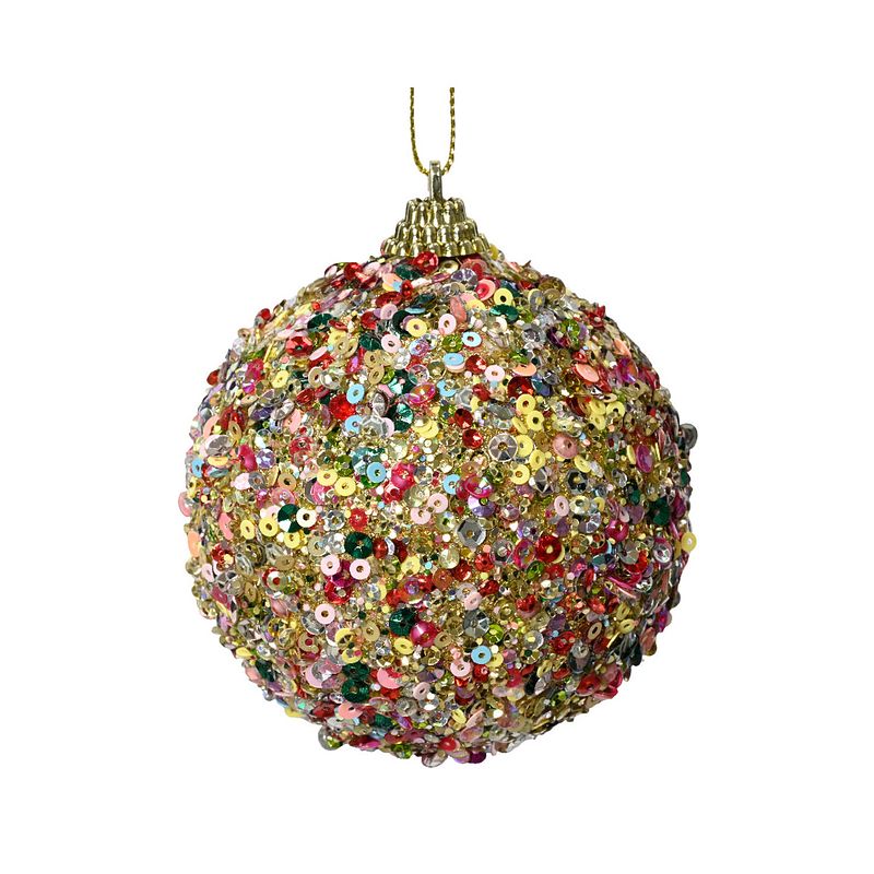 Foto van Decoris - kerstbal foam d8 cm multi kerst