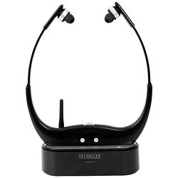 Foto van Technaxx tx-99 in ear headset radiografisch televisie zwart headset, oplaadbox, lichtgewicht, volumeregeling, afstandsbediening