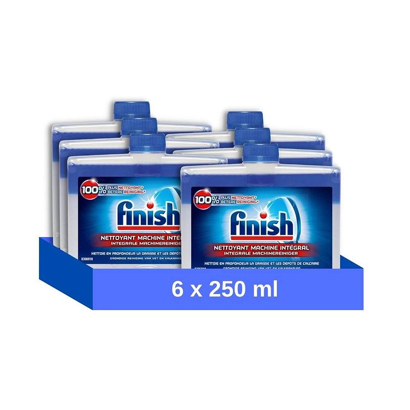 Foto van Finish vaatwasmachinereiniger - regular - 250 ml - 6 stuks - voordeelverpakking