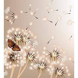 Foto van Dimex dandelions and butterfly vlies fotobehang 225x250cm 3-banen