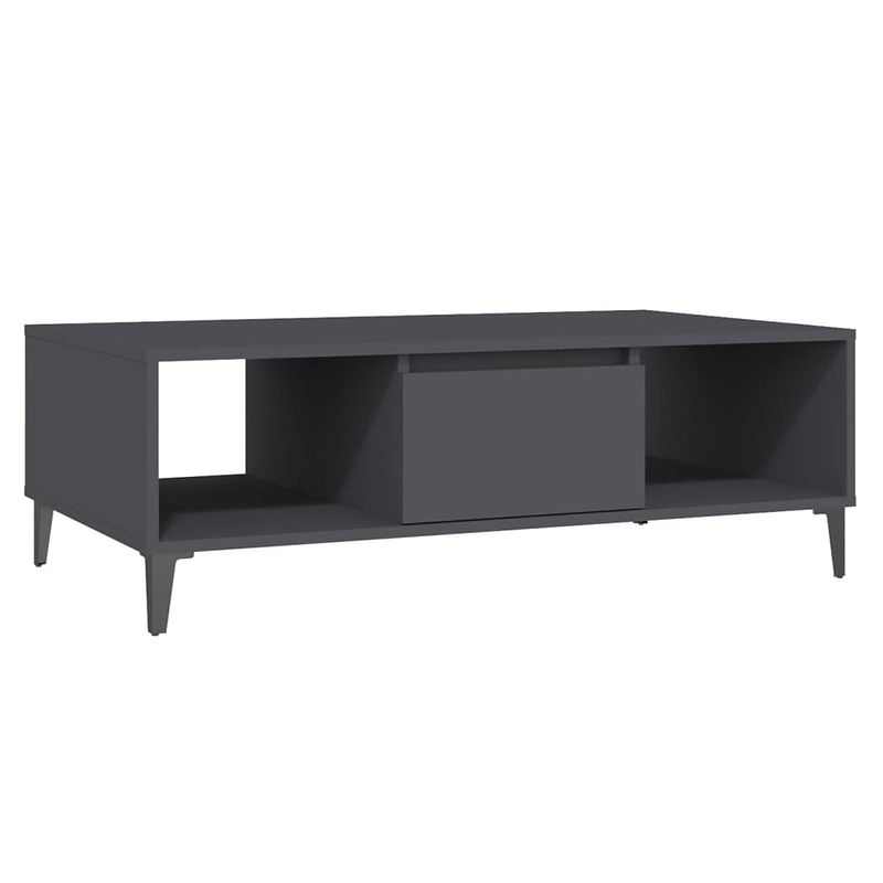 Foto van Vidaxl salontafel 103,5x60x35 cm spaanplaat grijs