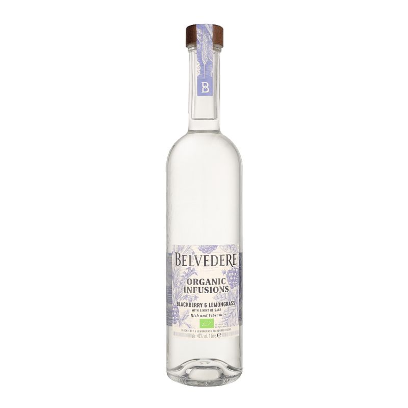 Foto van Belvedere organic blackberry & lemongras 1ltr wodka