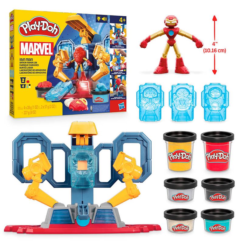 Foto van Play-doh marvel iron man harnas laboratorium speelset