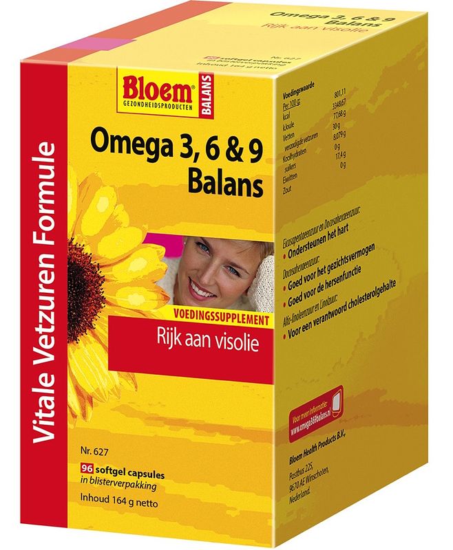 Foto van Bloem omega 3, 6 & 9 balans softgels